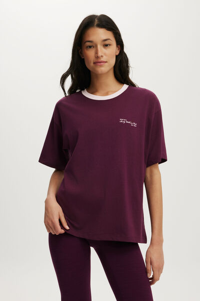 Active Graphic Tee, PICKLED BEET/WITH LOVE