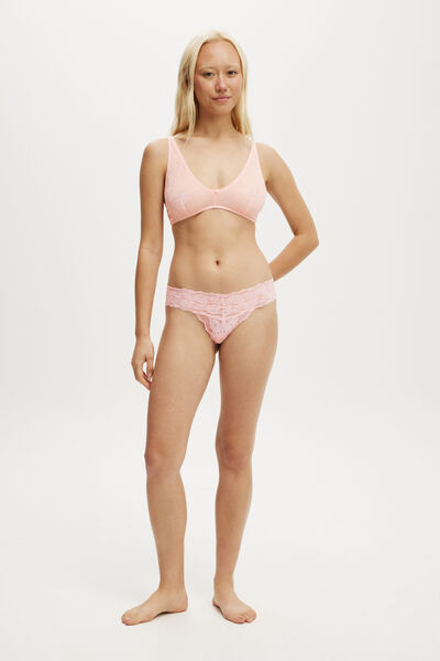 Everyday Lace G String Brief, BLUSHING BRIDE