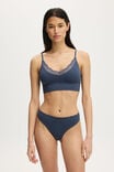Calcinhas - Seamless High Cut G String Brief, STEELY BLUE WASH TEXTURE - vista alternativa 4