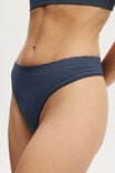 Calcinhas - Seamless High Cut G String Brief, STEELY BLUE WASH TEXTURE - vista alternativa 2