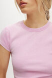Active Curved Hem Baby Tee, WASHED PINK LAVENDER - alternate image 2