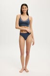 Calcinhas - Seamless High Cut G String Brief, STEELY BLUE WASH TEXTURE - vista alternativa 1