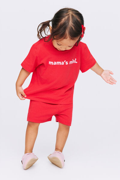 Baby Essential Short, VARSITY RED
