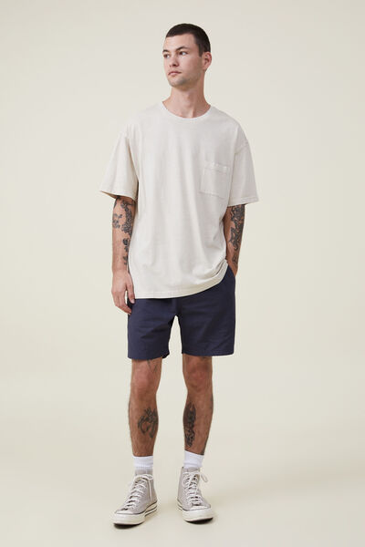 Easy Short, NAVY TEXTURE