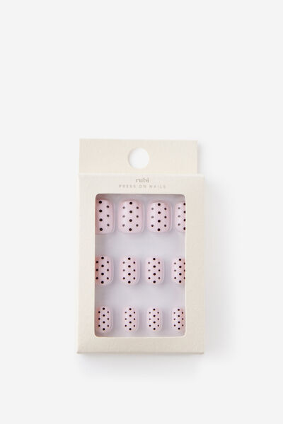 Press On Nails, PINK CHOC POLKA.