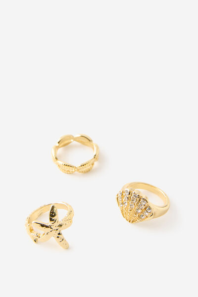 Multipack Rings, UP GOLD COASTAL CHARMS