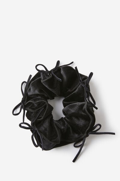 Stella Scrunchie, BLACK VELVET BOWS