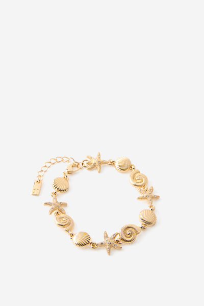 Single Bracelet, UP GOLD SEA CHARMS