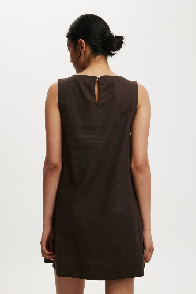 Vestido - Shift Mini Dress, DARK OAK