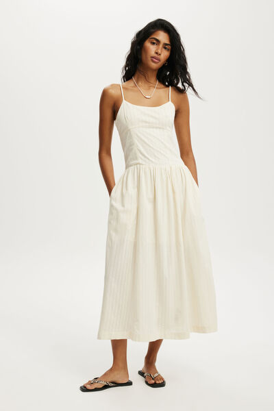 Vestido - Alexis Seamed Maxi Dress, COCONUT