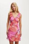 Jenna V Neck Mini Dress, MANGO ORCHID - alternate image 2