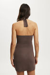 Hailey Halter Mini Dress, DARK TRUFFLE - alternate image 3